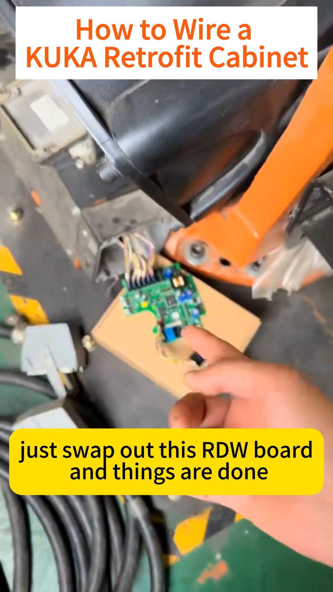 KUKA robot retrofit cabinet wiring
